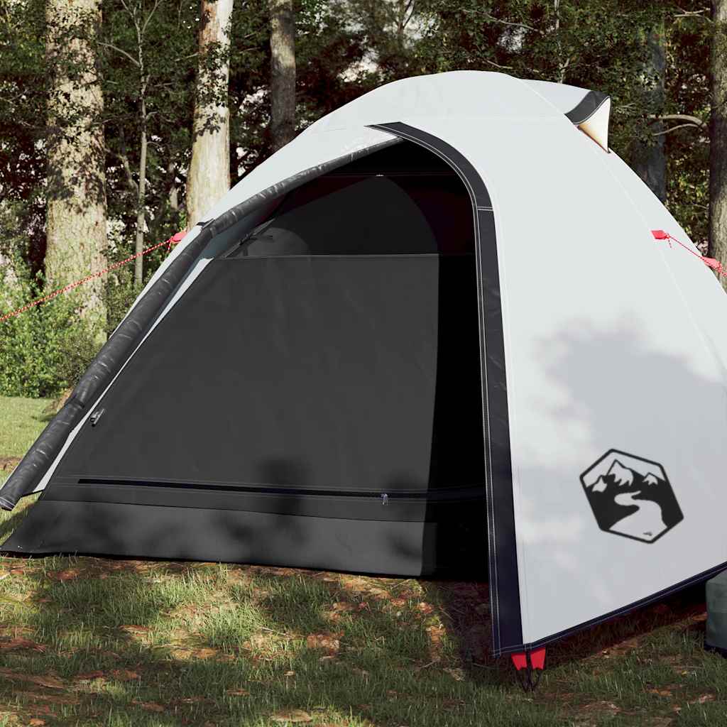 Tenda de campismo cúpula p/ 3 pessoas opaca impermeável branco