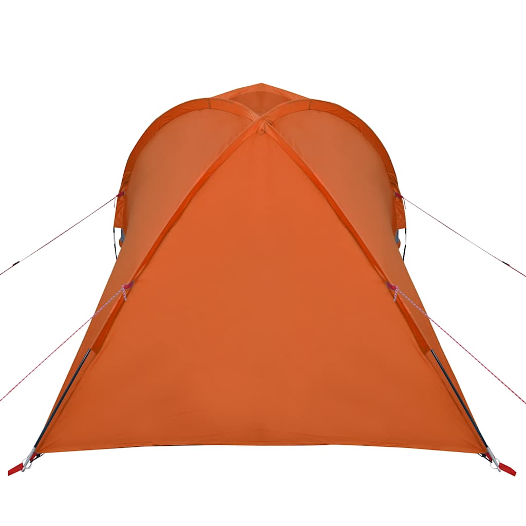 Tenda de campismo cúpula p/ 2 pessoas impermeável cinza/laranja