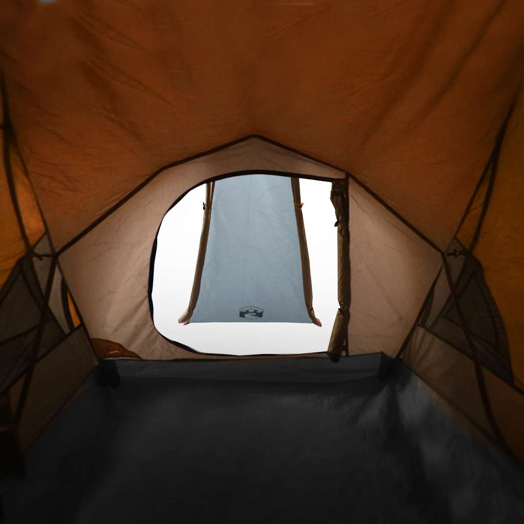 Tenda de campismo cúpula p/ 2 pessoas impermeável cinza/laranja