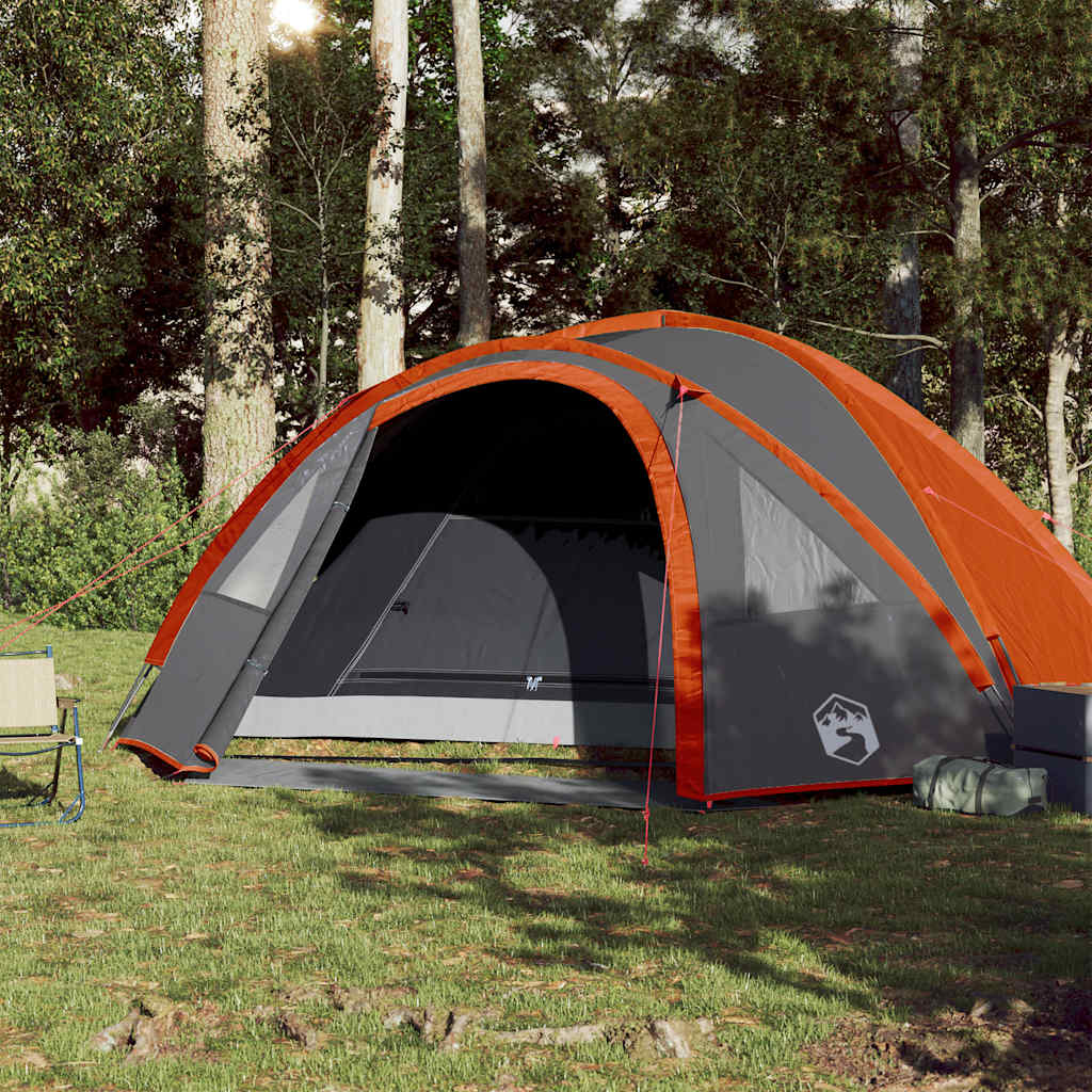 Tenda de campismo cúpula p/ 4 pessoas impermeável laranja