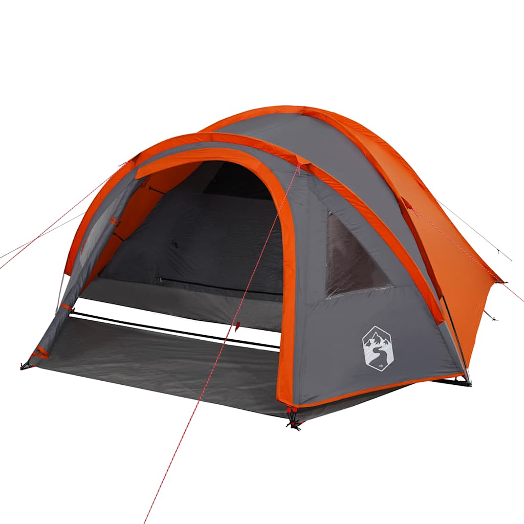 Tenda de campismo cúpula p/ 4 pessoas impermeável laranja