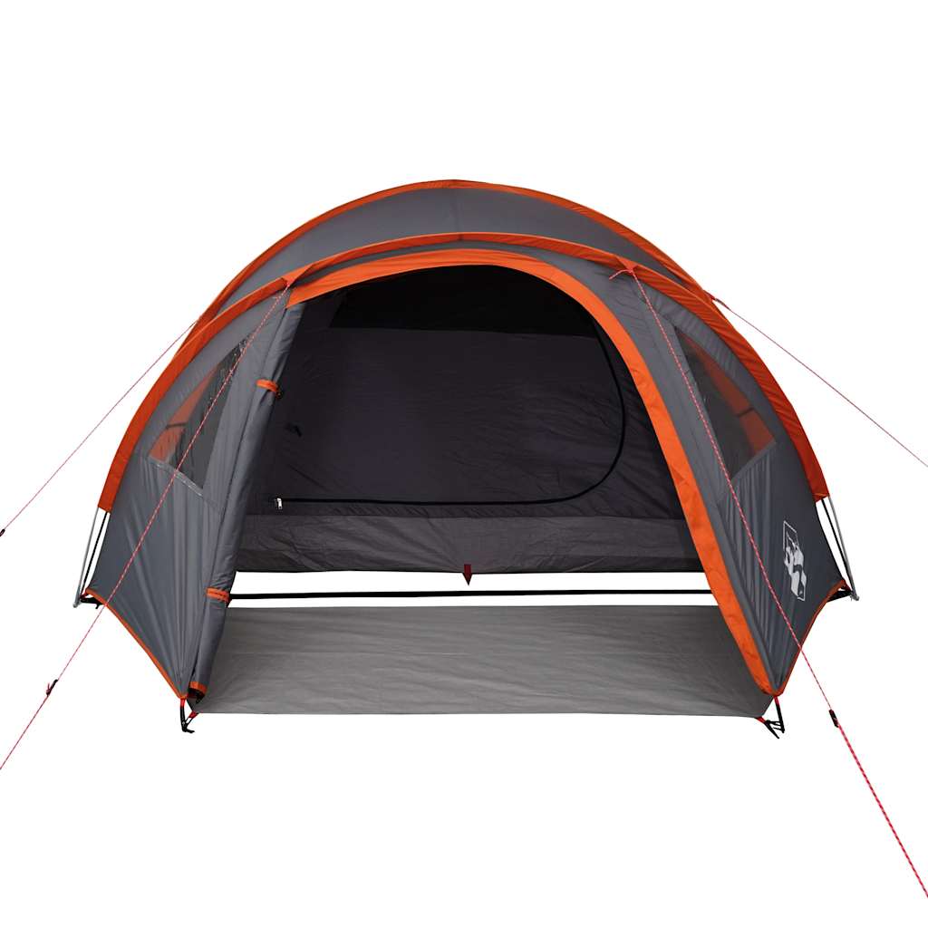 Tenda de campismo cúpula p/ 4 pessoas impermeável laranja