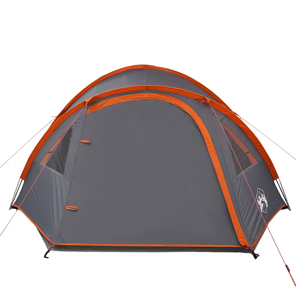 Tenda de campismo cúpula p/ 4 pessoas impermeável laranja