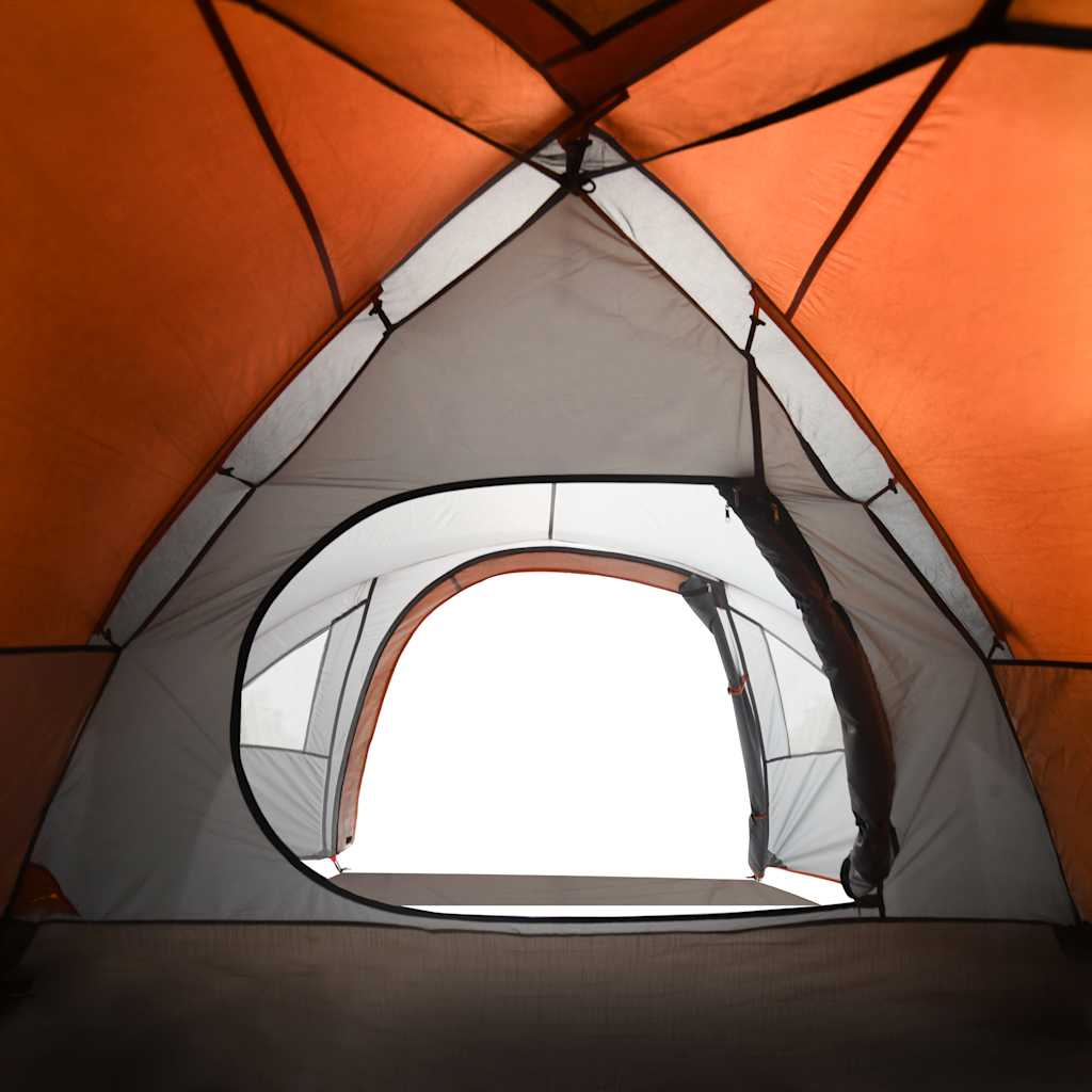 Tenda de campismo cúpula p/ 4 pessoas impermeável laranja