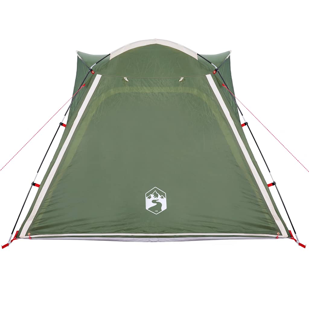 Tenda de campismo 4 pessoas libertação rápida impermeável verde