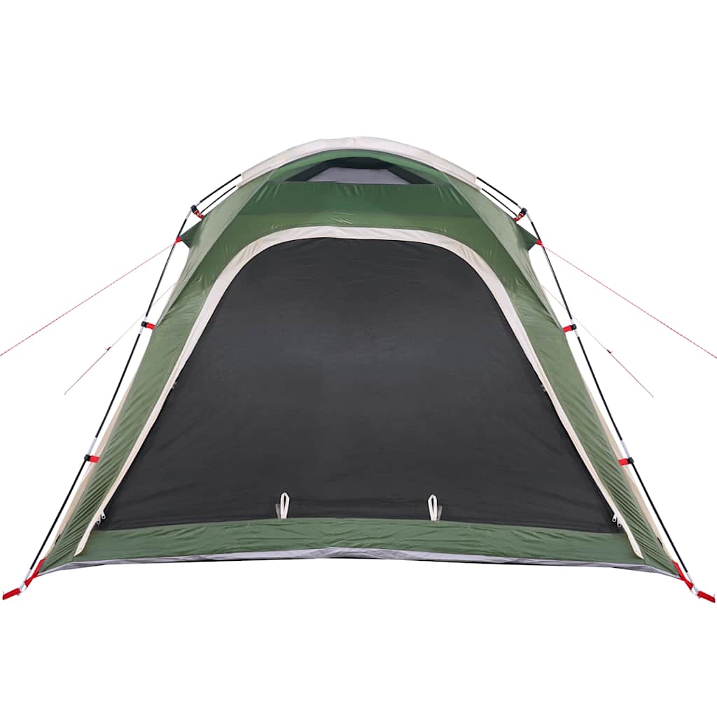 Tenda de campismo 4 pessoas libertação rápida impermeável verde