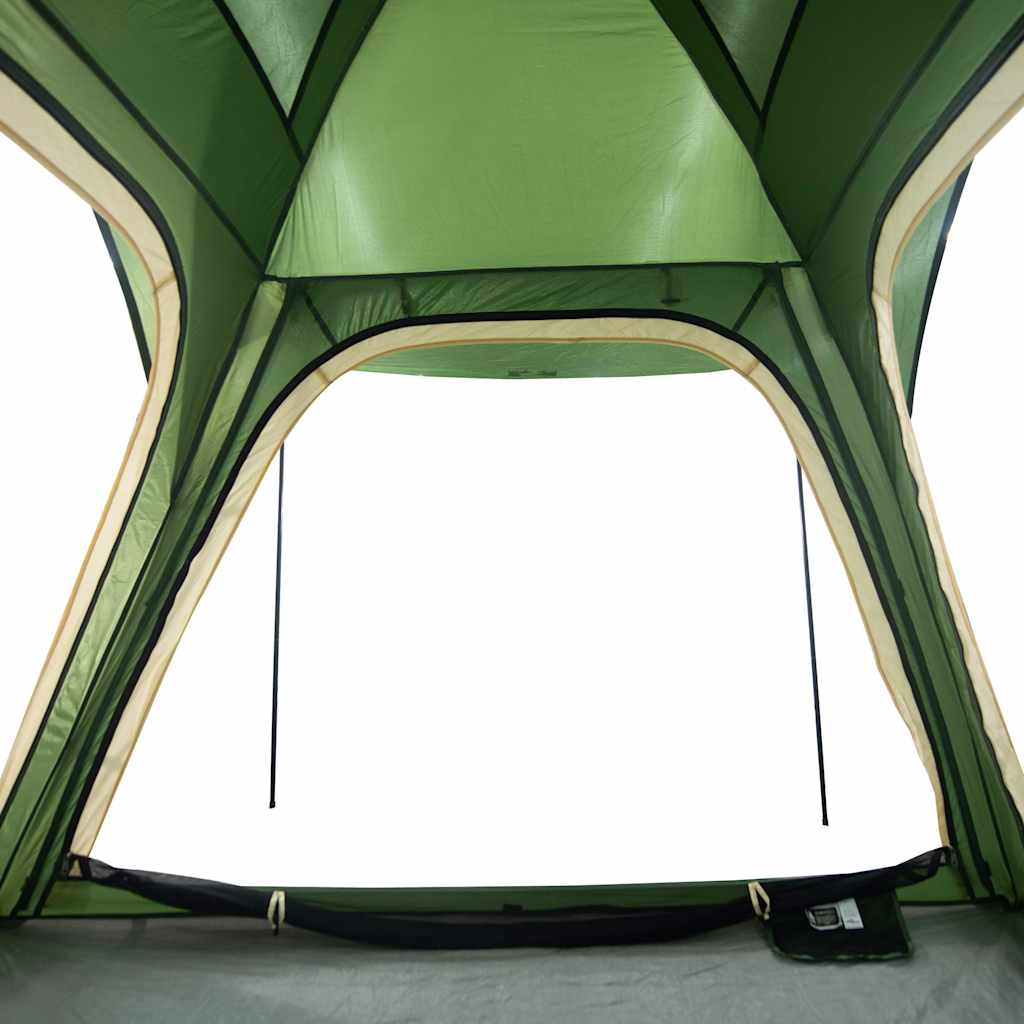 Tenda de campismo 4 pessoas libertação rápida impermeável verde