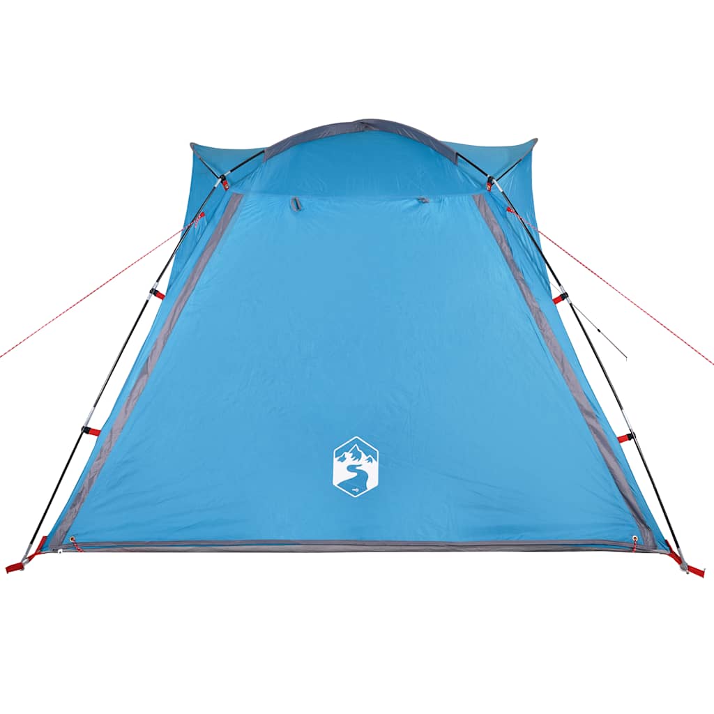 Tenda de campismo 4 pessoas libertação rápida impermeável azul