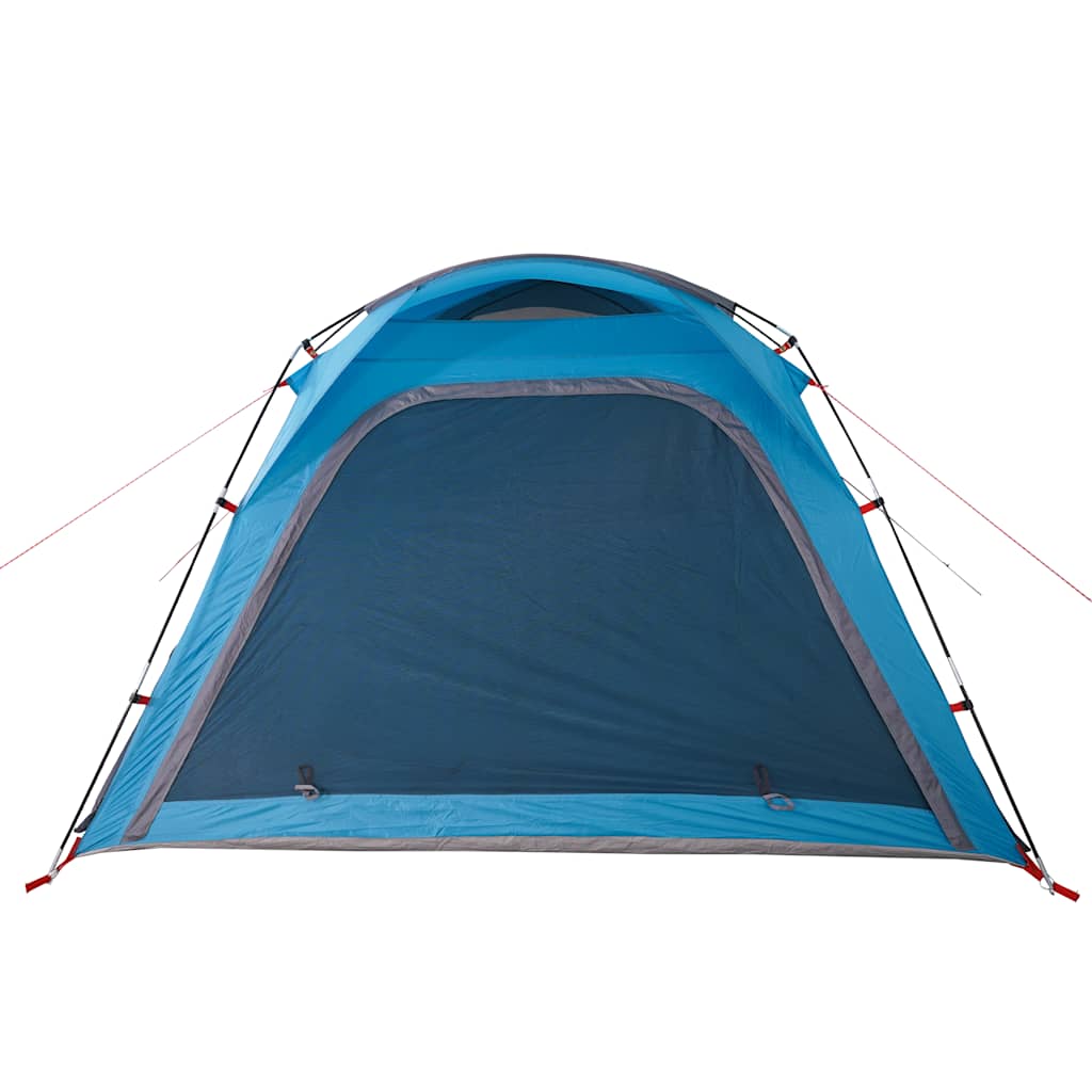 Tenda de campismo 4 pessoas libertação rápida impermeável azul