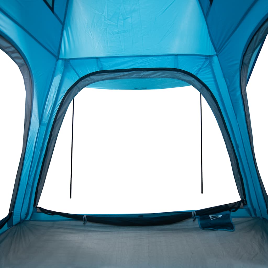 Tenda de campismo 4 pessoas libertação rápida impermeável azul