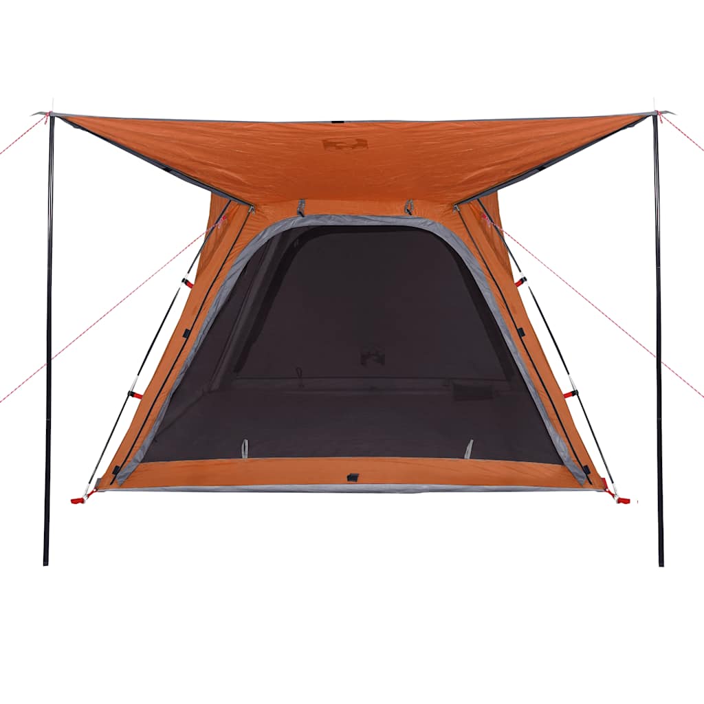 Tenda campismo 4 pessoas libertação rápida imper. cinza/laranja