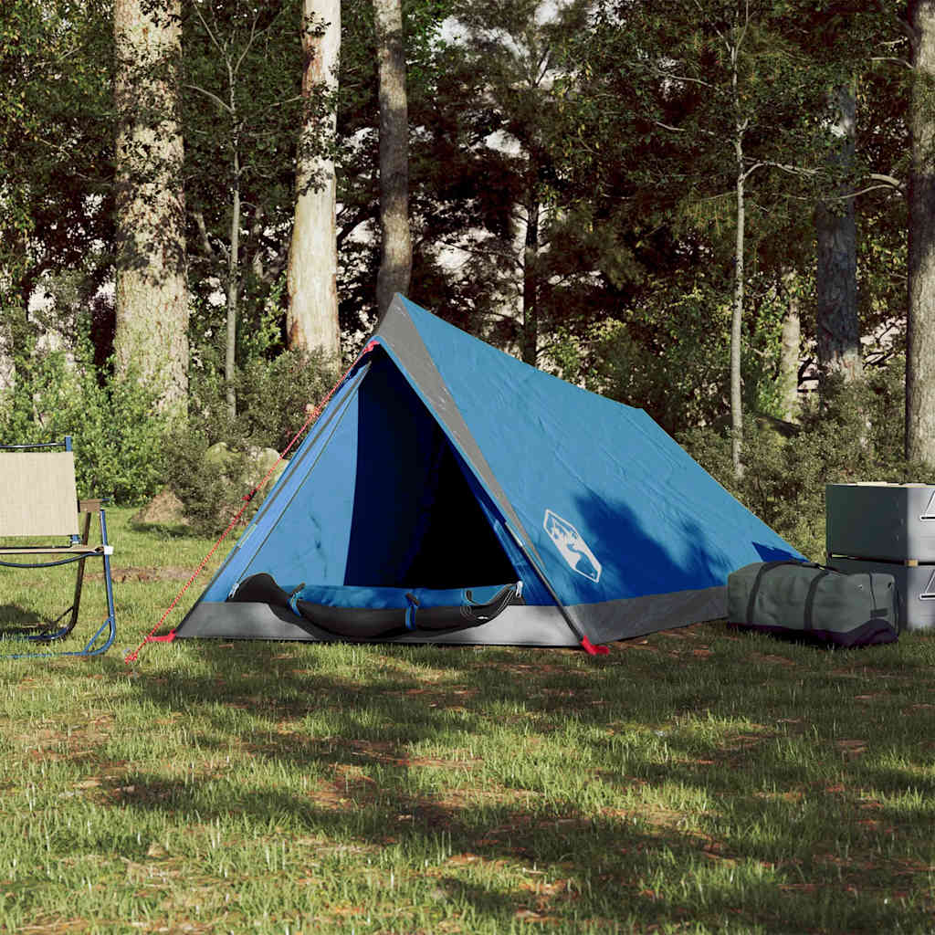 Tenda de campismo para 2 pessoas tecido impermeável azul