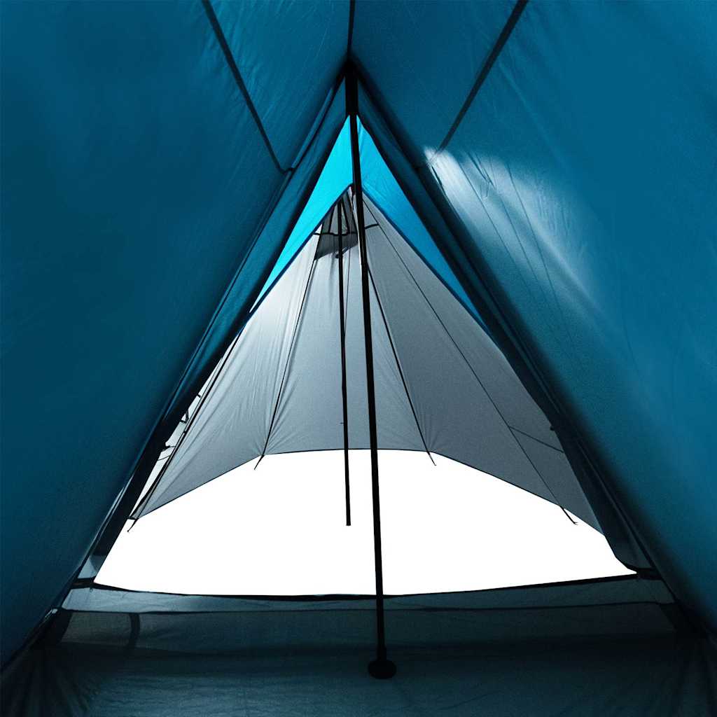 Tenda de campismo para 3 pessoas impermeável azul