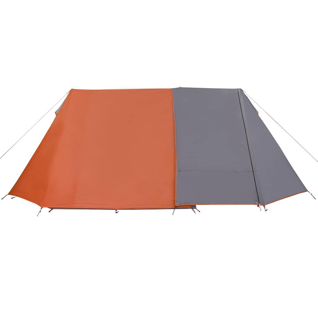 Tenda de campismo para 3 pessoas impermeável cinzento e laranja