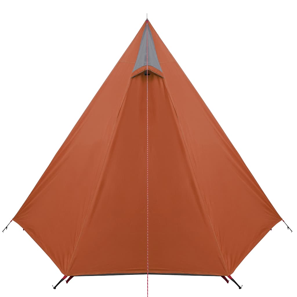 Tenda de campismo para 3 pessoas impermeável cinzento e laranja