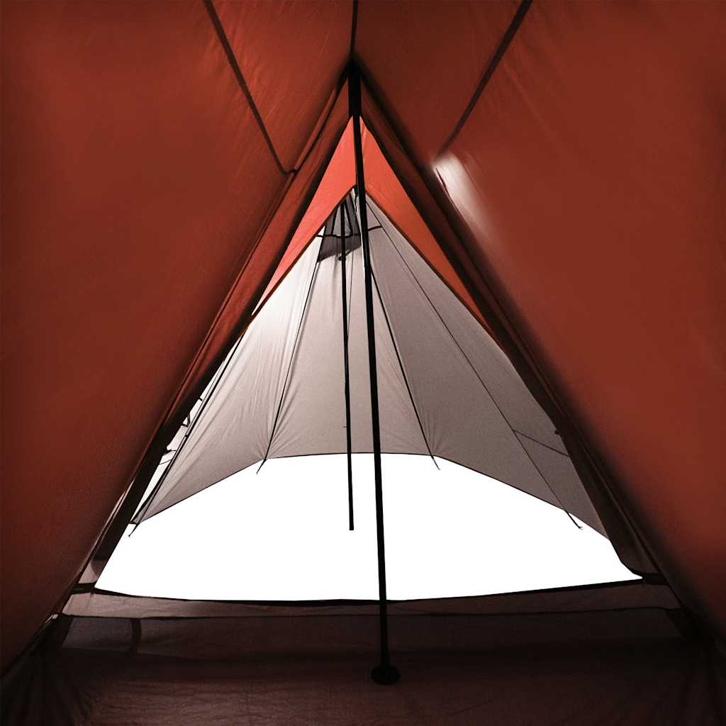 Tenda de campismo para 3 pessoas impermeável cinzento e laranja
