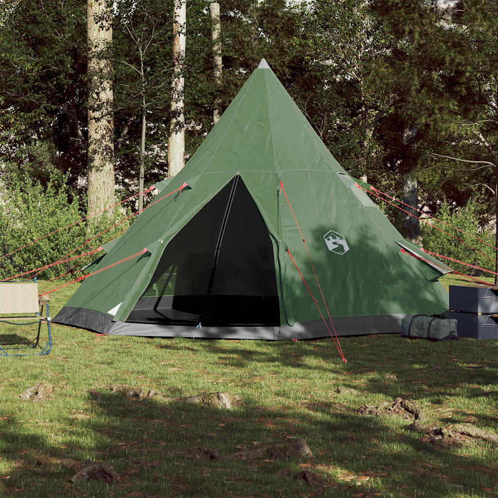 Tenda de campismo tipi para 4 pessoas impermeável verde