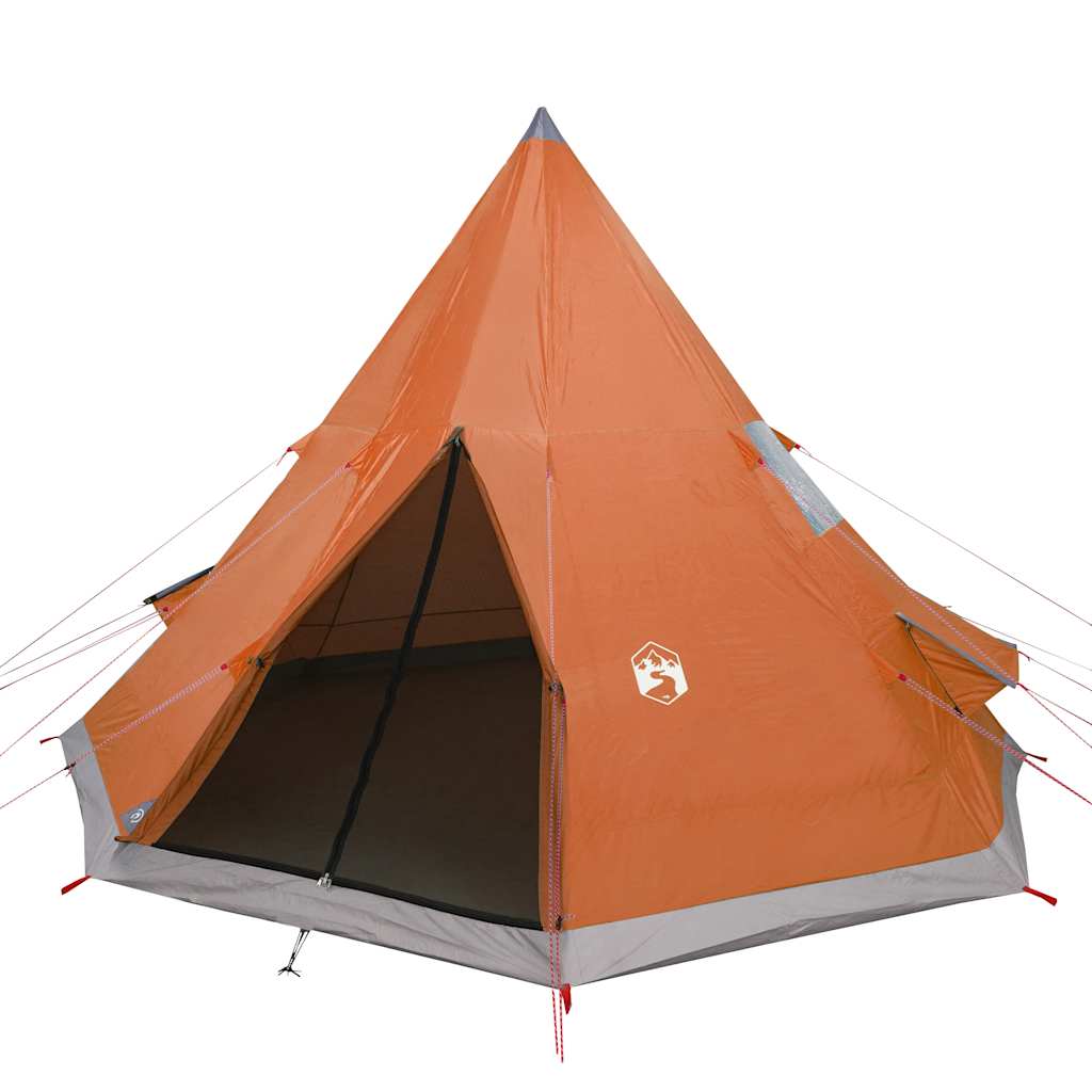 Tenda de campismo tipi para 4 pessoas impermeável laranja