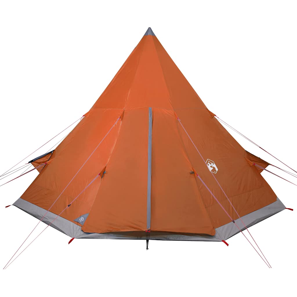 Tenda de campismo tipi para 4 pessoas impermeável laranja