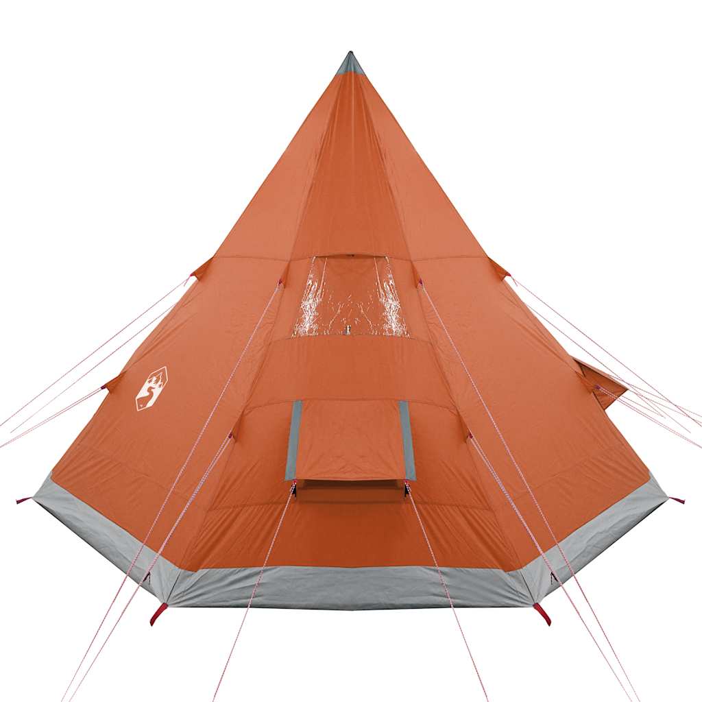 Tenda de campismo tipi para 4 pessoas impermeável laranja