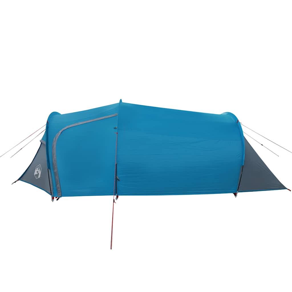 Tenda de campismo túnel para 3 pessoas impermeável azul