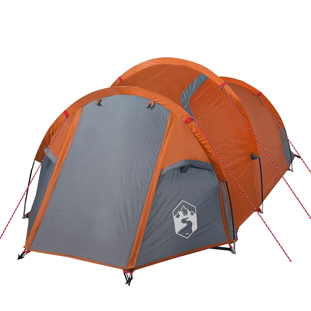 Tenda de campismo túnel p/ 3 pessoas impermeável laranja