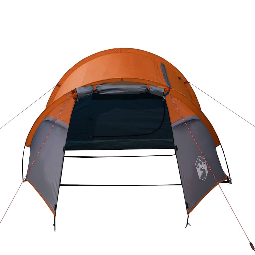 Tenda de campismo túnel p/ 3 pessoas impermeável laranja