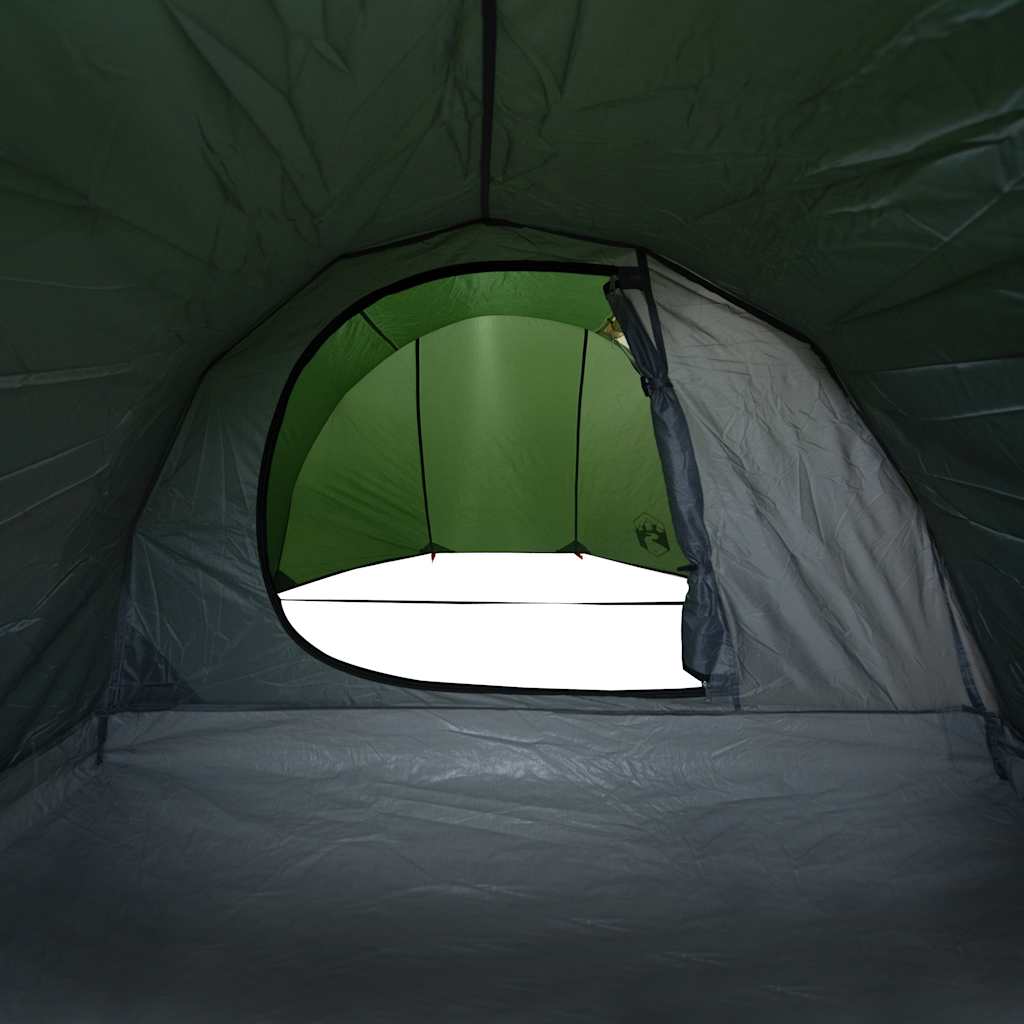 Tenda de campismo túnel para 4 pessoas impermeável verde
