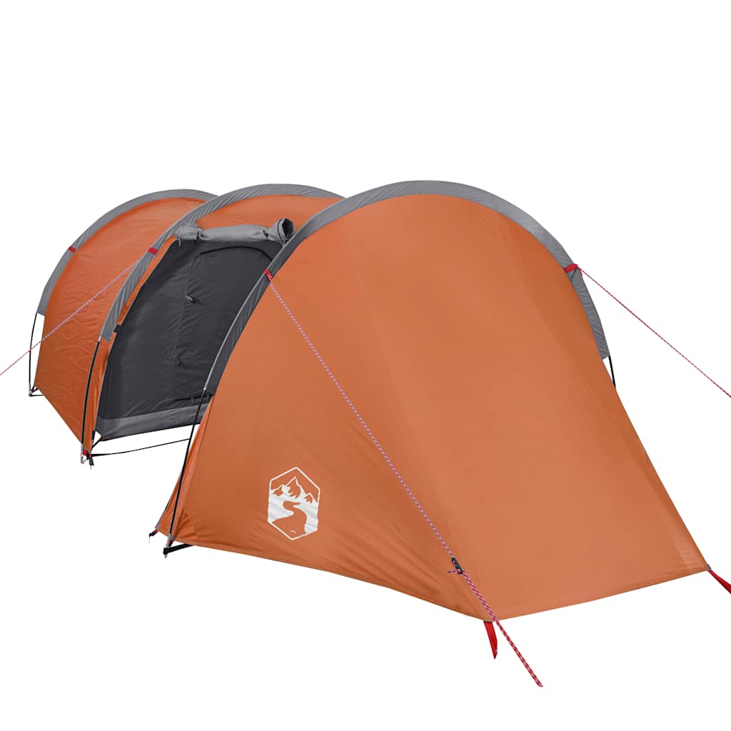 Tenda de campismo túnel p/ 4 pessoas impermeável laranja