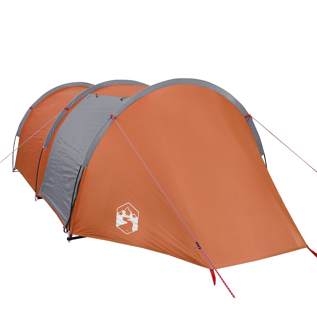 Tenda de campismo túnel p/ 4 pessoas impermeável laranja
