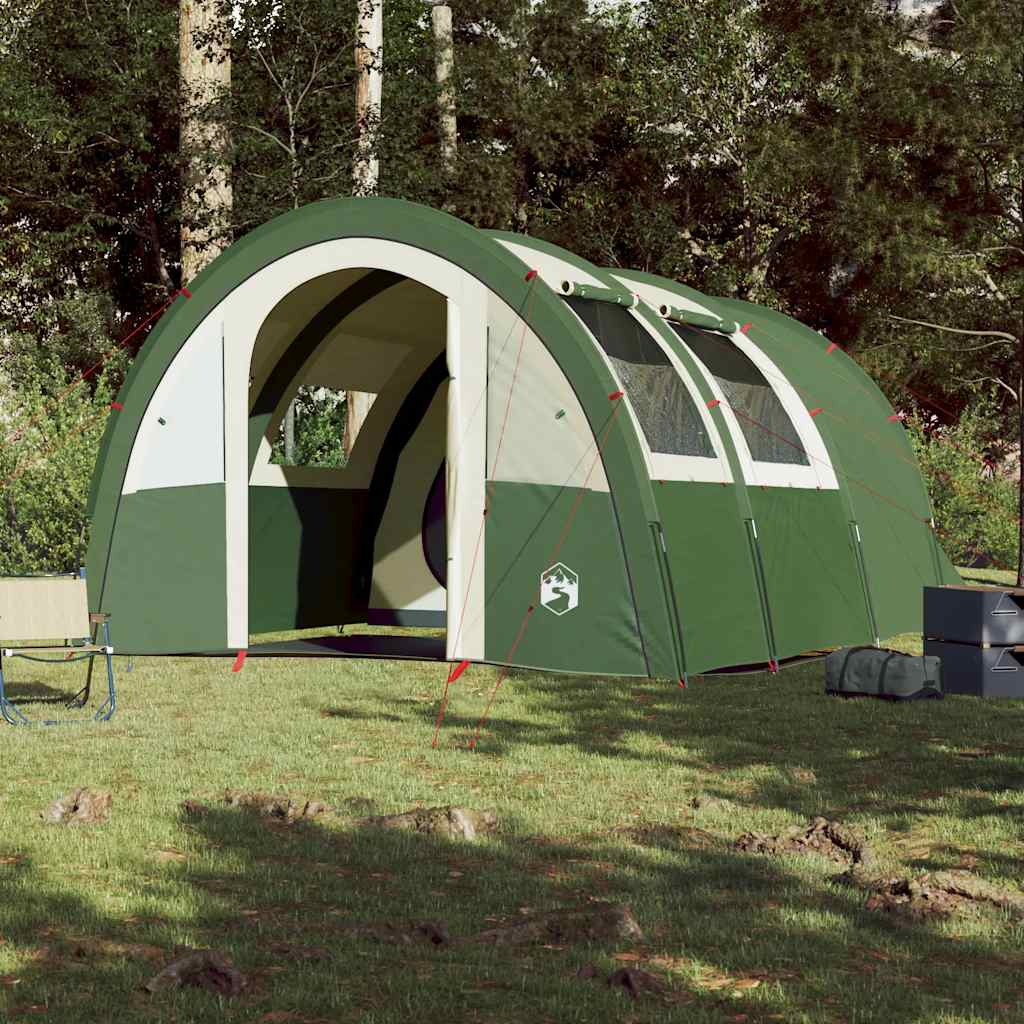 Tenda de campismo túnel para 4 pessoas impermeável verde