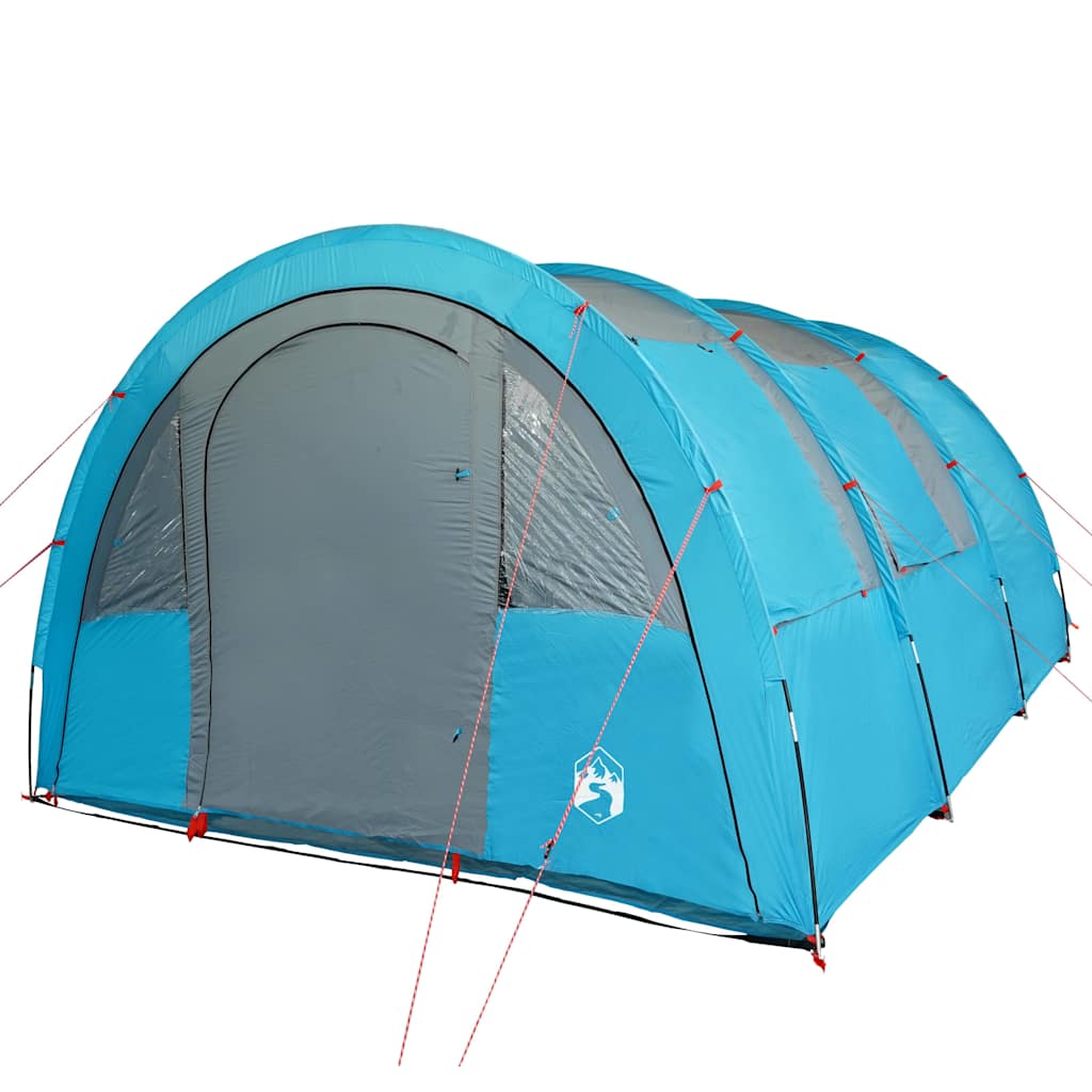 Tenda de campismo túnel para 4 pessoas impermeável azul