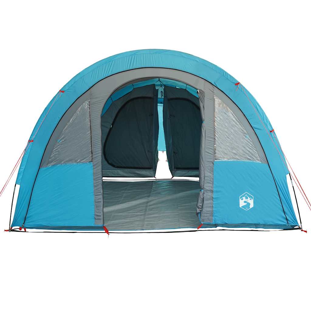 Tenda de campismo túnel para 4 pessoas impermeável azul