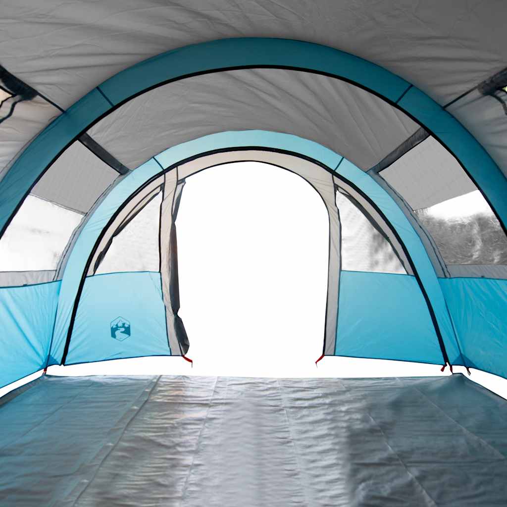 Tenda de campismo túnel para 4 pessoas impermeável azul