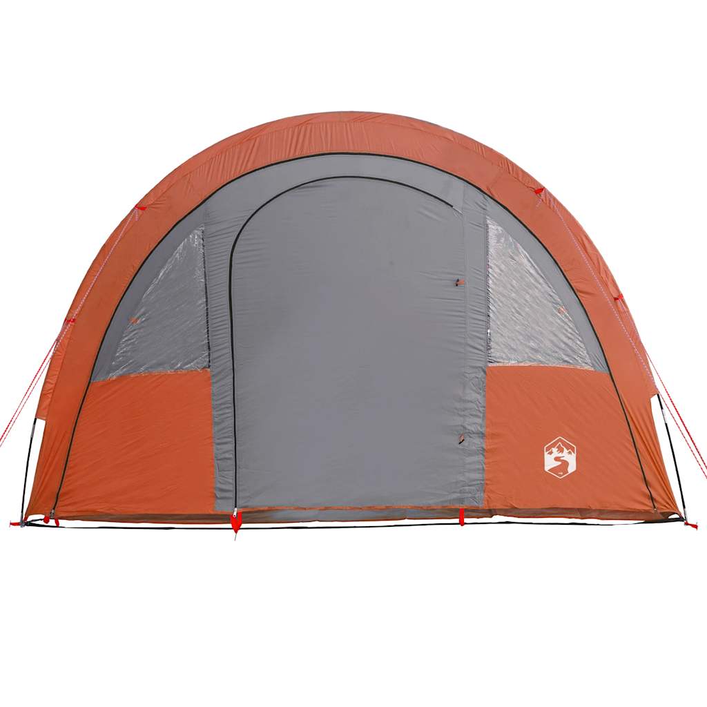 Tenda de campismo túnel p/ 4 pessoas impermeável cinza/laranja
