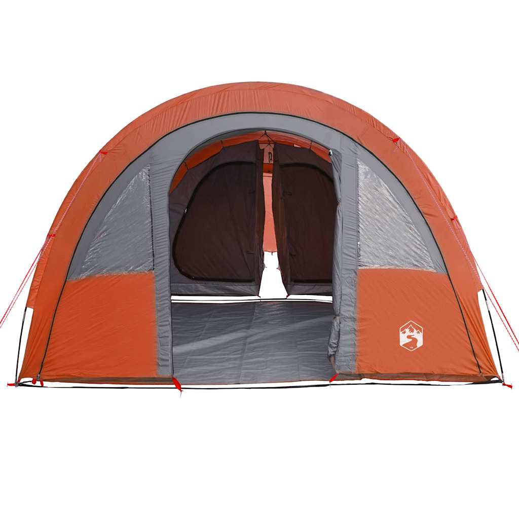 Tenda de campismo túnel p/ 4 pessoas impermeável cinza/laranja