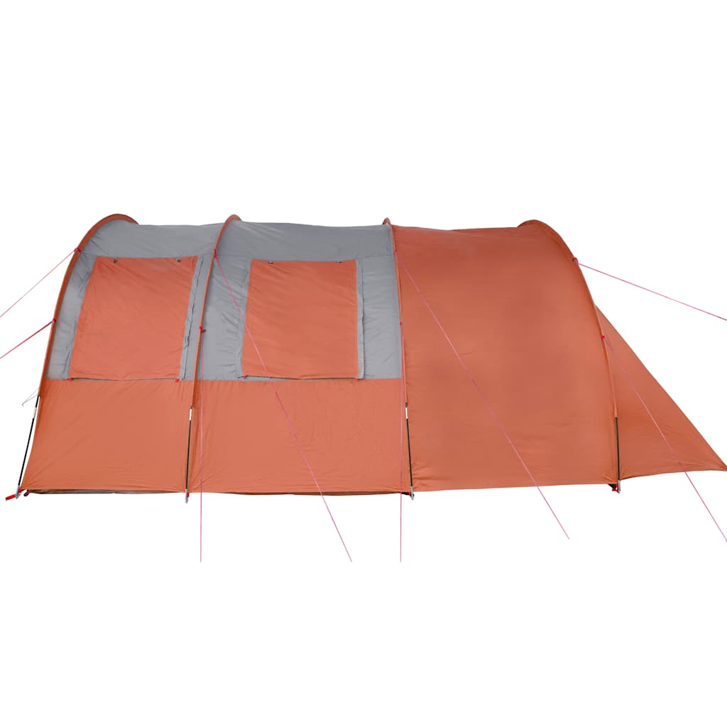 Tenda de campismo túnel p/ 4 pessoas impermeável cinza/laranja