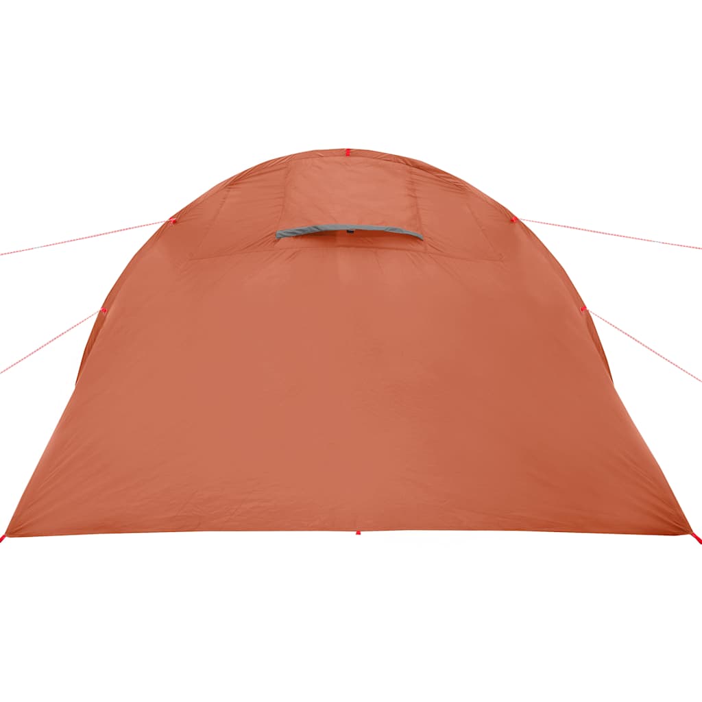 Tenda de campismo túnel p/ 4 pessoas impermeável cinza/laranja