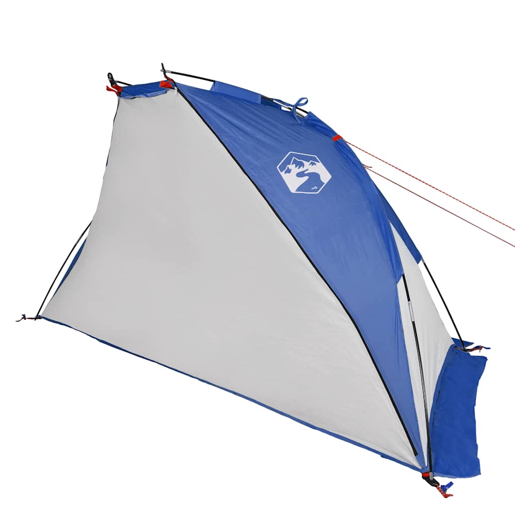 Tenda de praia 268x223x125 cm poliéster 185T azul-ciano