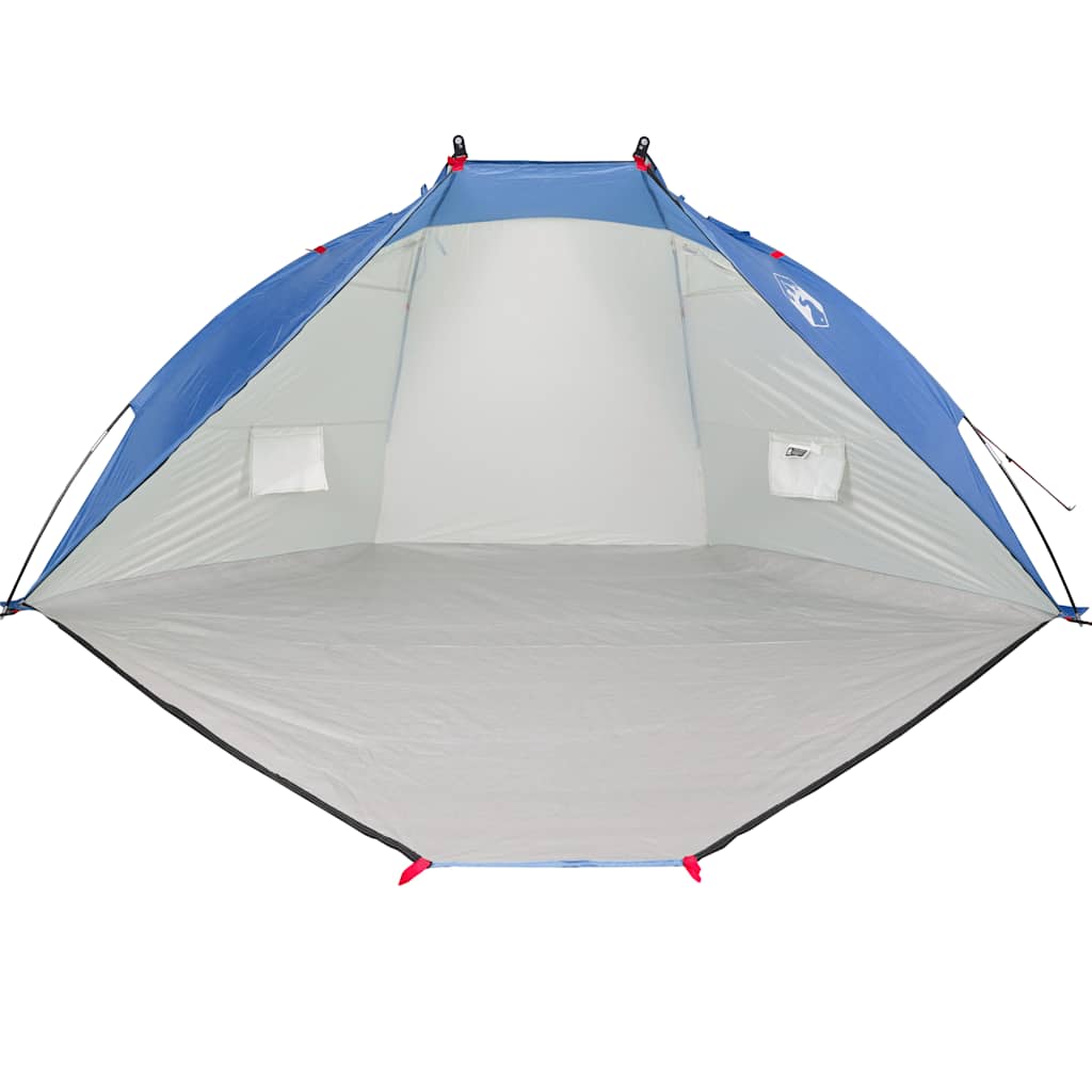 Tenda de praia 268x223x125 cm poliéster 185T azul-ciano