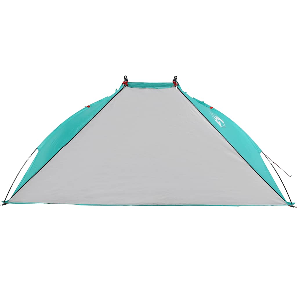 Tenda de praia 268x223x125 cm poliéster 185T verde-mar
