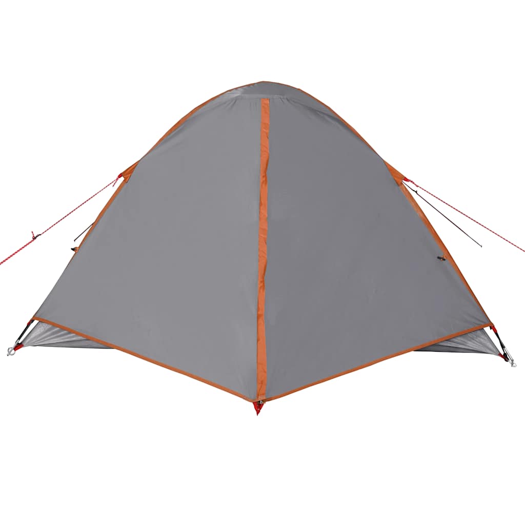 Tenda de campismo cúpula p/ 3 pessoas impermeável laranja