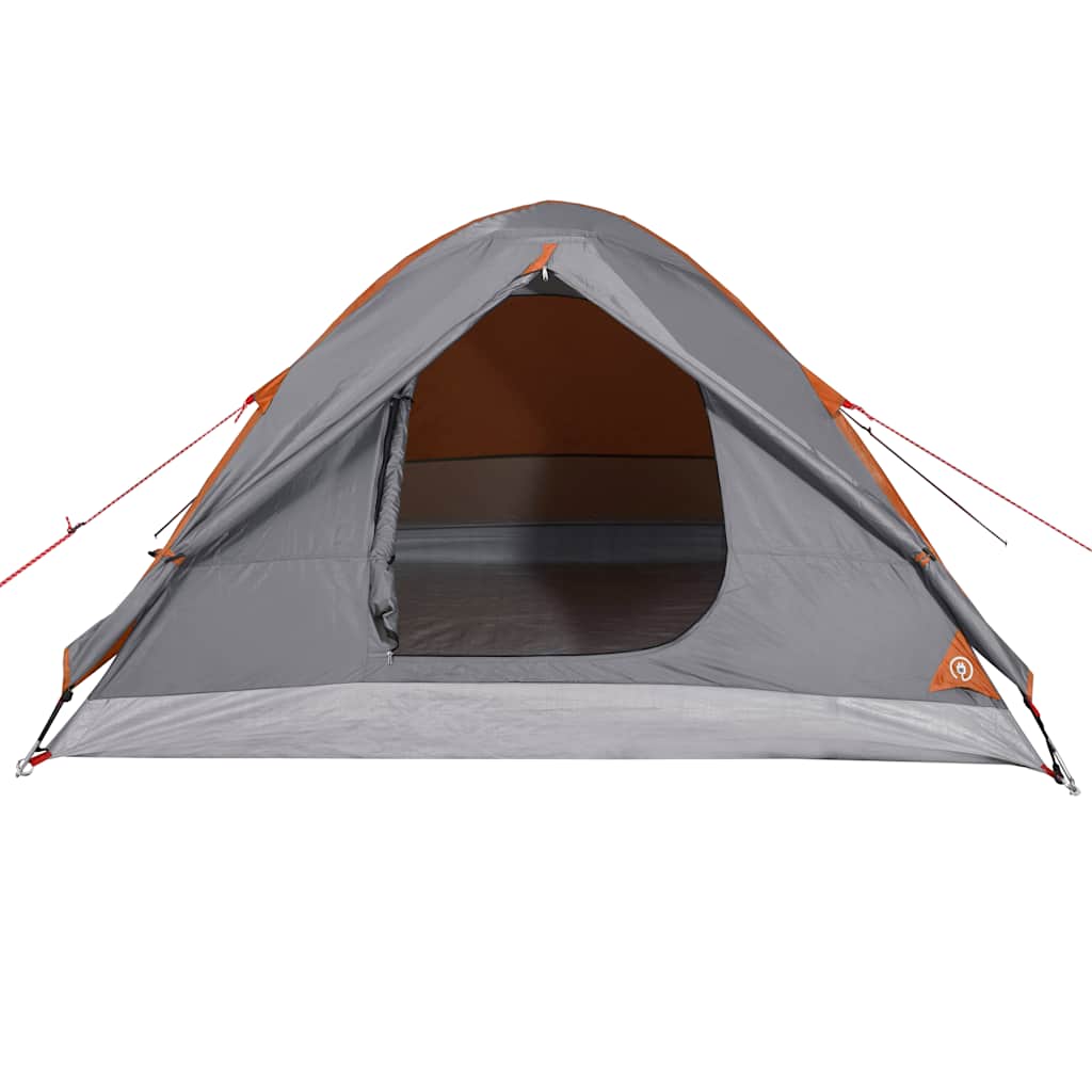 Tenda de campismo cúpula p/ 3 pessoas impermeável laranja