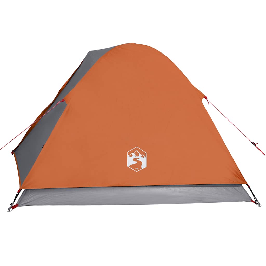 Tenda de campismo cúpula p/ 3 pessoas impermeável laranja