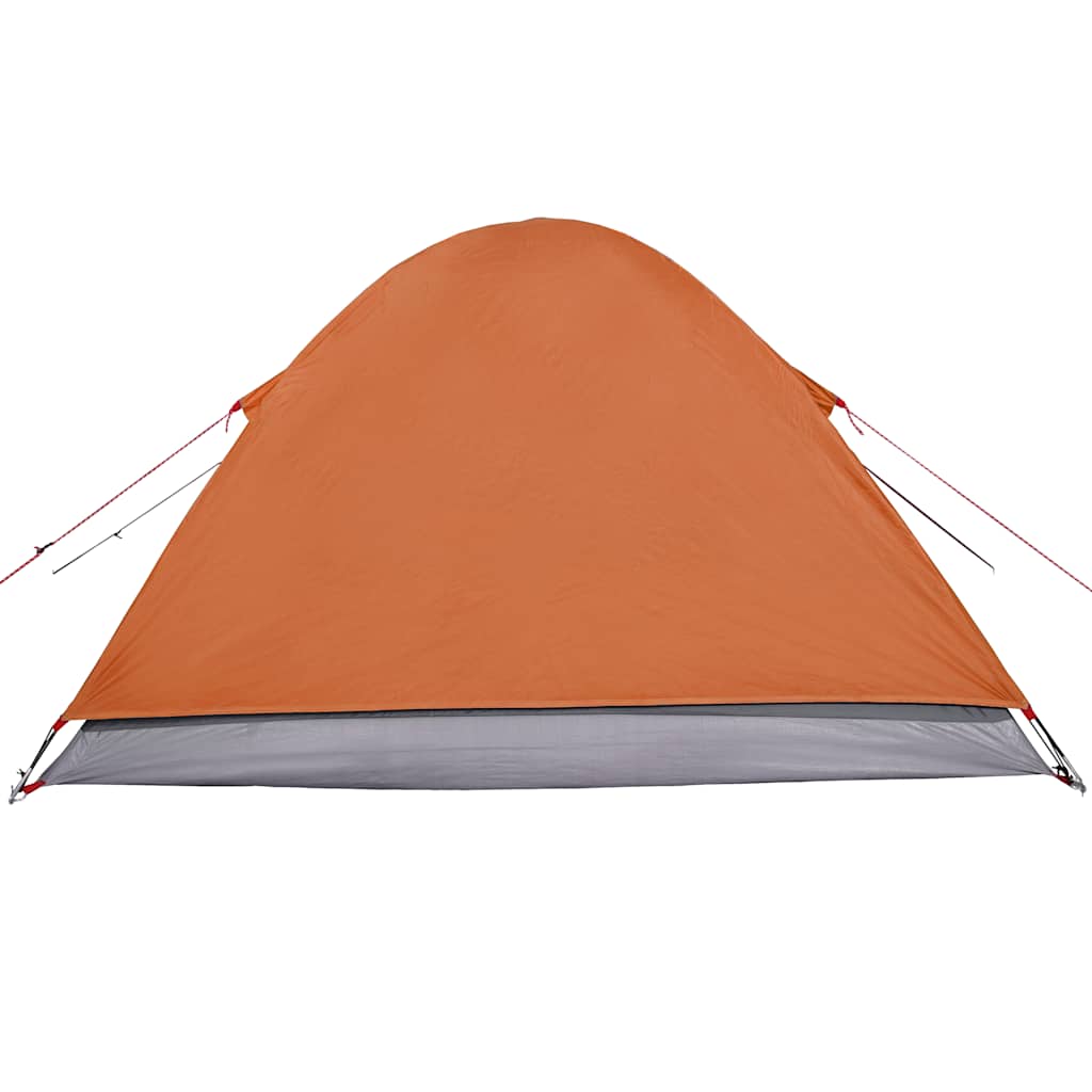 Tenda de campismo cúpula p/ 3 pessoas impermeável laranja