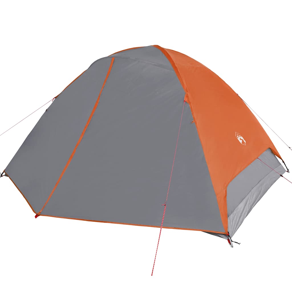 Tenda de campismo cúpula p/ 6 pessoas impermeável laranja