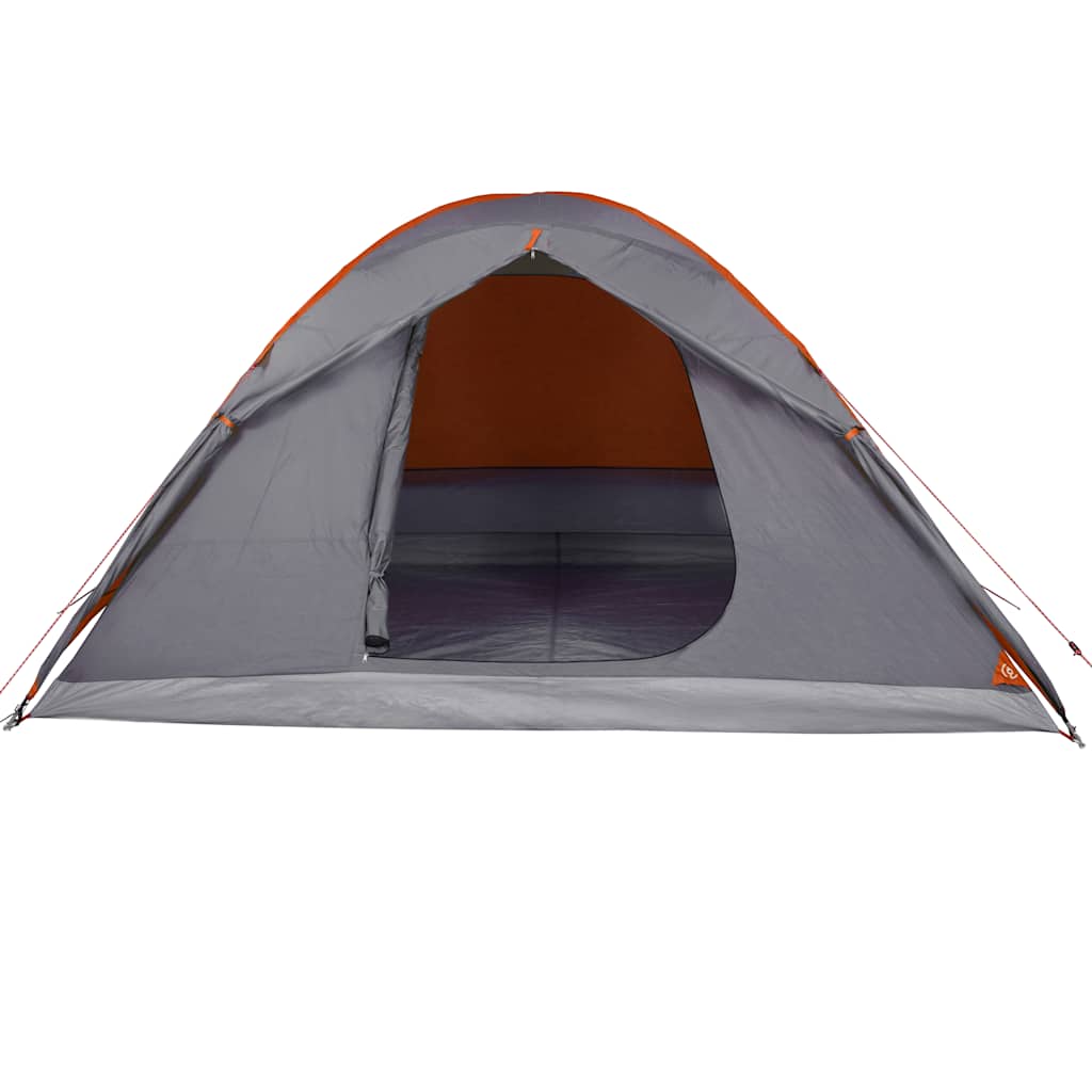 Tenda de campismo cúpula p/ 6 pessoas impermeável laranja
