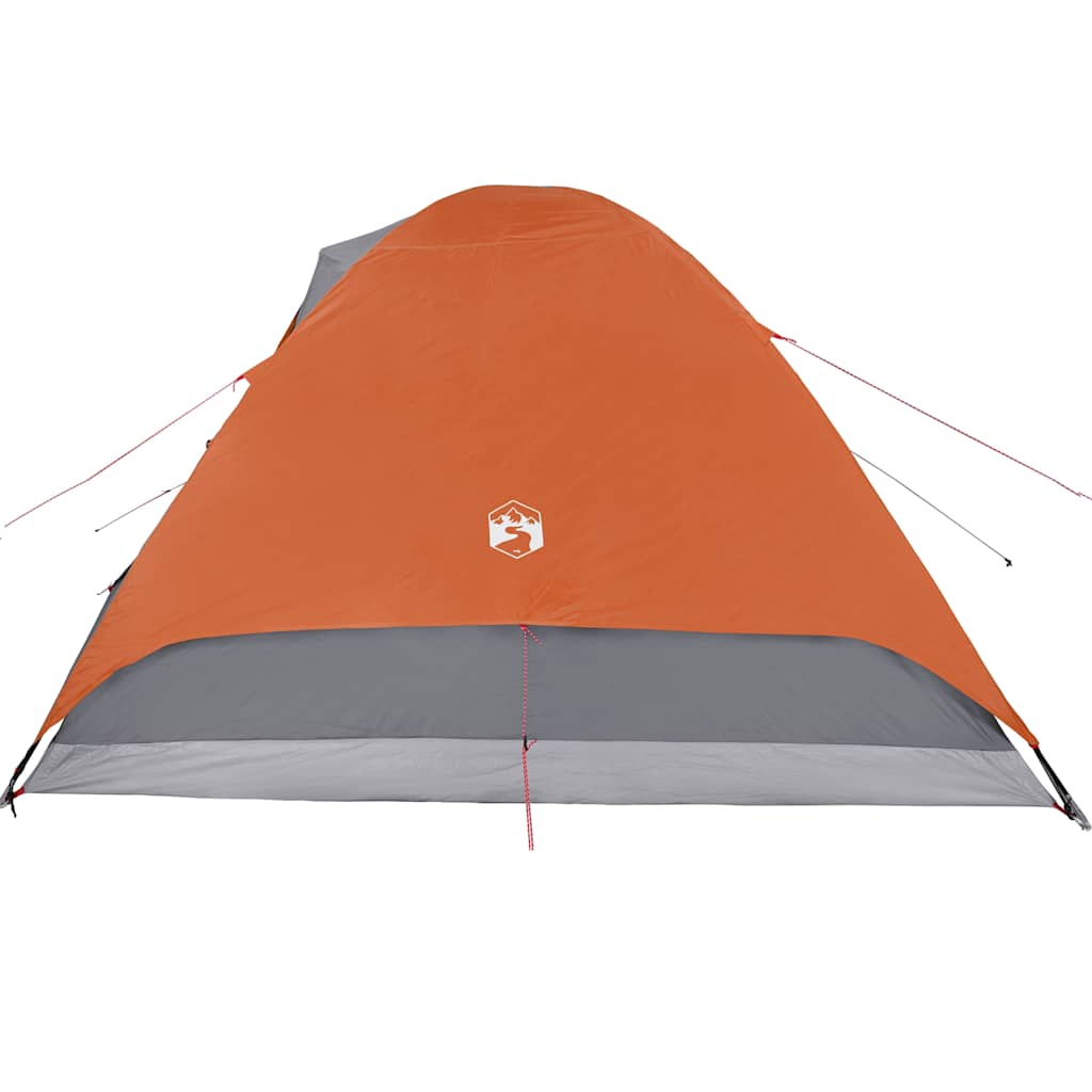 Tenda de campismo cúpula p/ 6 pessoas impermeável laranja