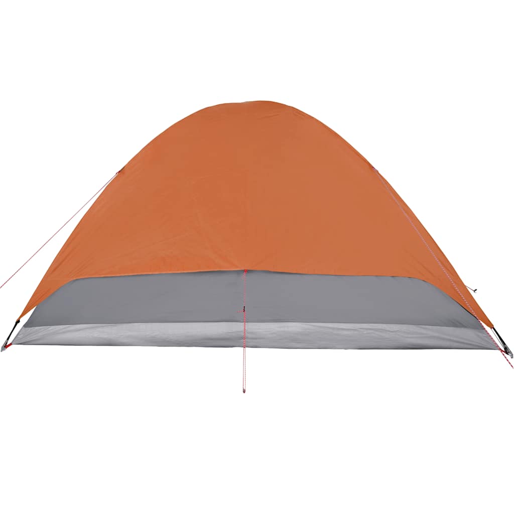 Tenda de campismo cúpula p/ 6 pessoas impermeável laranja