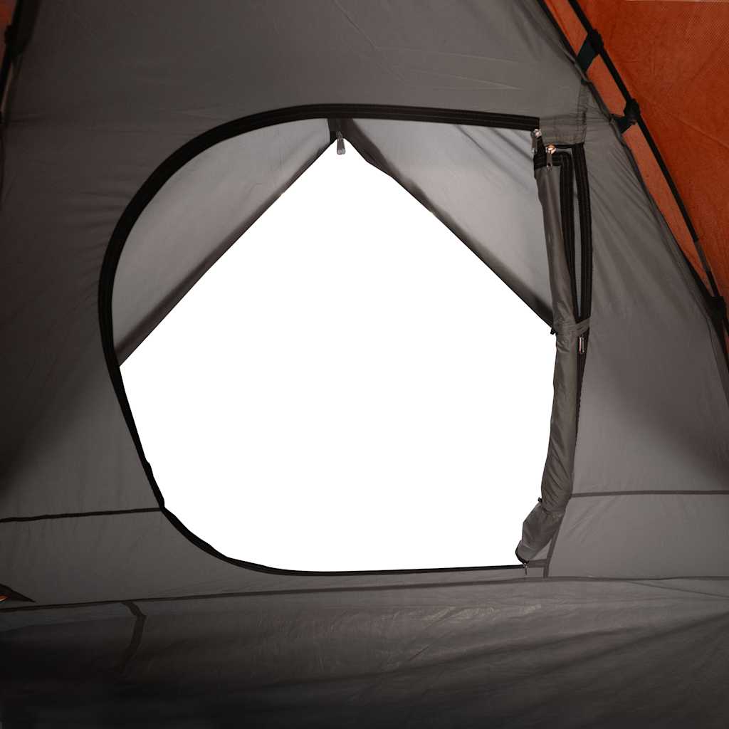 Tenda de campismo cúpula p/ 6 pessoas impermeável laranja